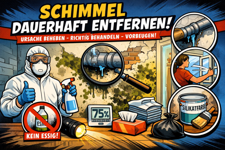 Schimmel an der Wand dauerhaft entfernen: So wirst du ihn für immer los
